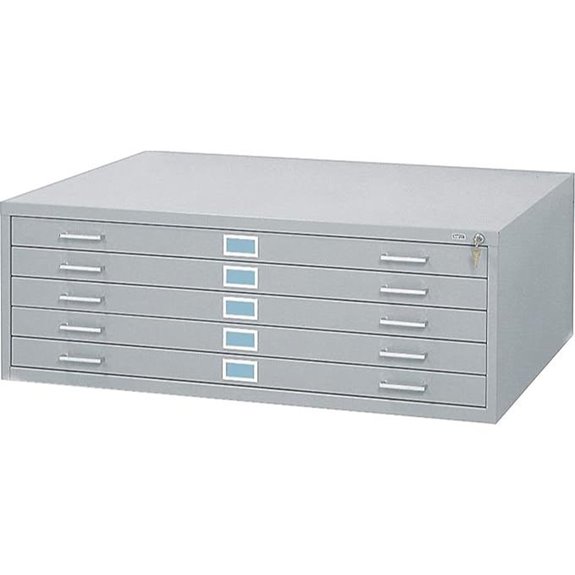 Safco Flat File for Documents 5-Drawer Grey