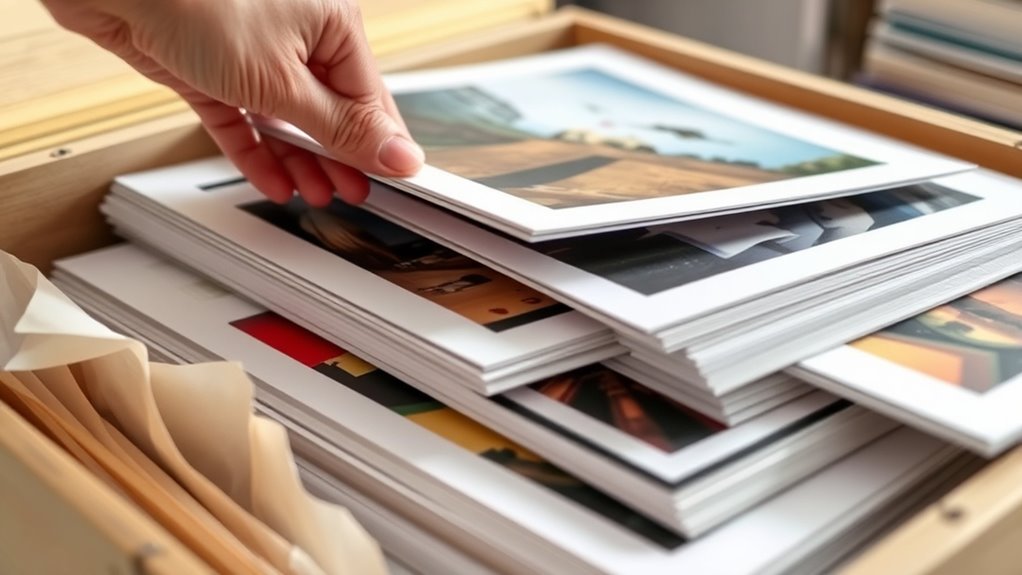 handle prints gently carefully