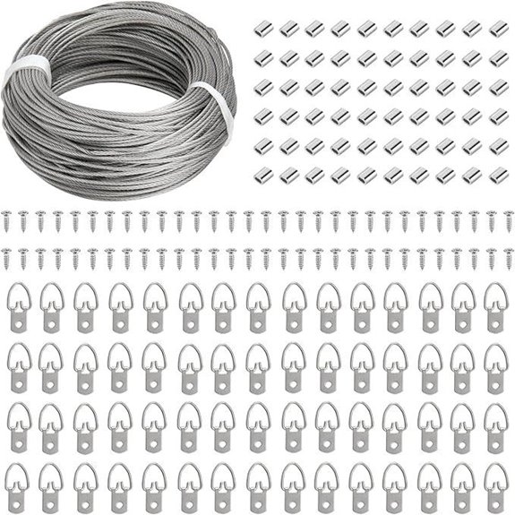 Blisstime Picture Hanging Kit with Wire and Hangers