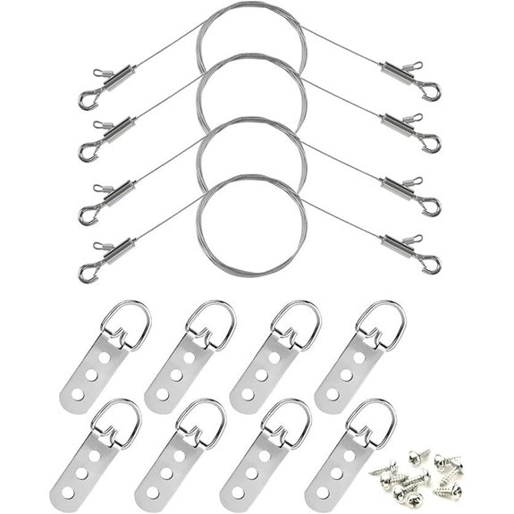 Picture Hanging Wire Kit with Hooks and D-Rings