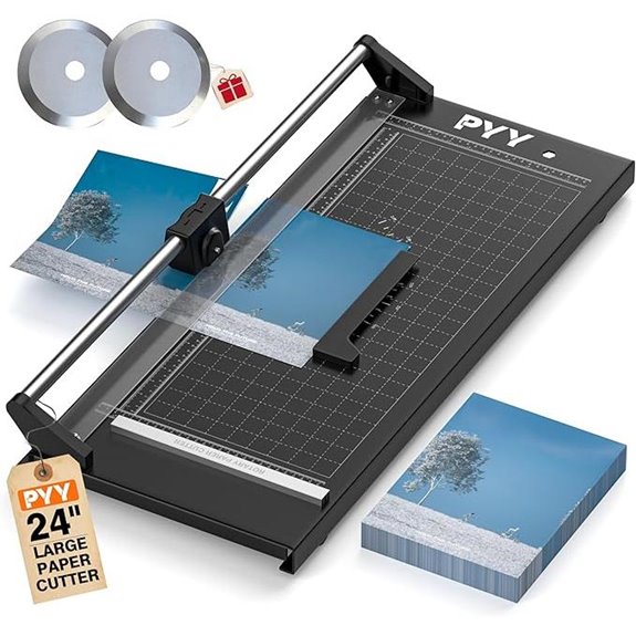 PYY Rotary Paper Cutter 24-Inch Heavy Duty Trimmer