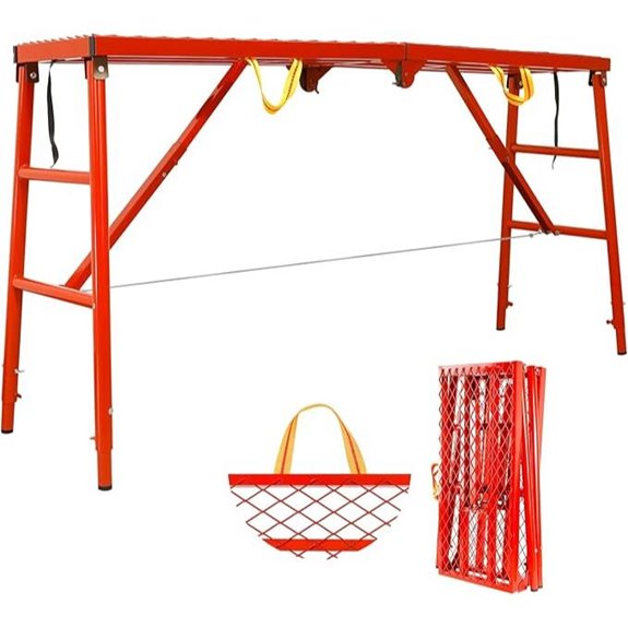 Heavy Duty Adjustable Scaffold Ladder with Anti-Slip Surface