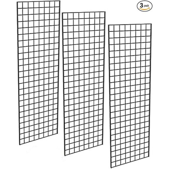 Heavy Duty Black Gridwall Display Panels (3 Pack)