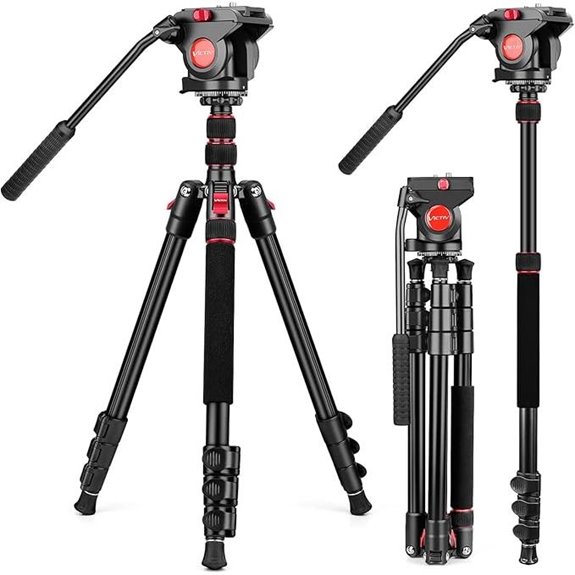 Victiv 72 Heavy Duty Camera Tripod with Fluid Head