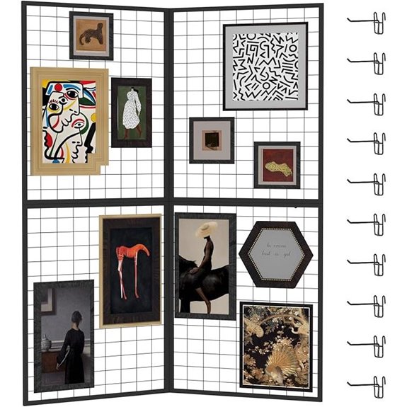 Foldable Heavy-Duty Grid Wall Panels (2 Pack)