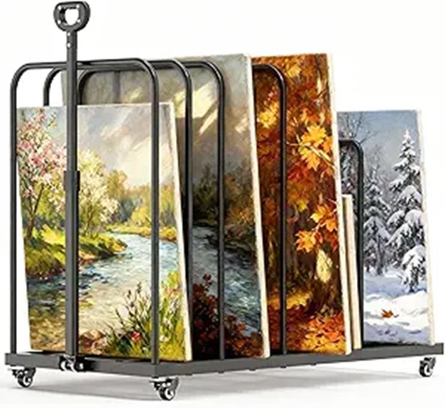 Heavy-Duty Art Storage Rack with Wheels