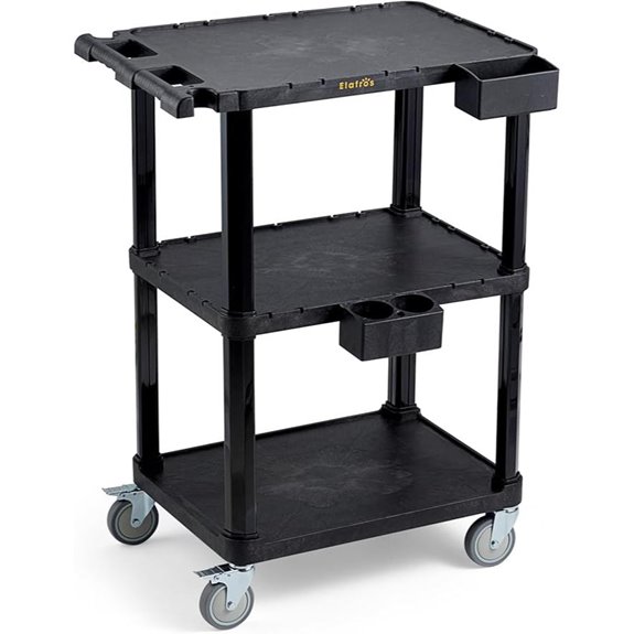 ELAFROS Heavy Duty 3-Tier Rolling Utility Cart