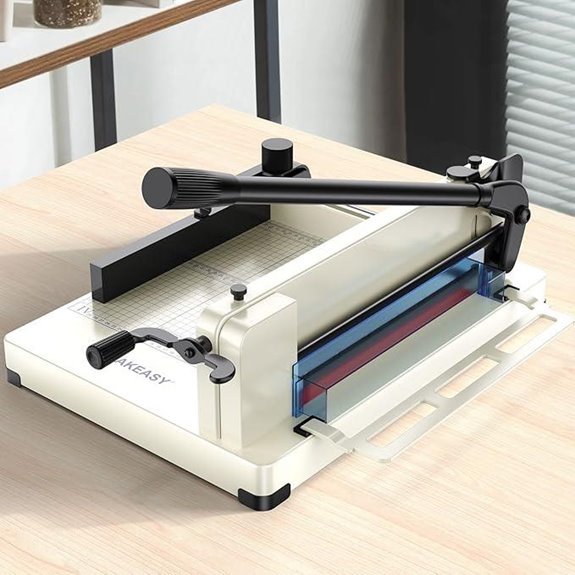 Heavy Duty 12-Inch Paper Cutter with Steel Construction
