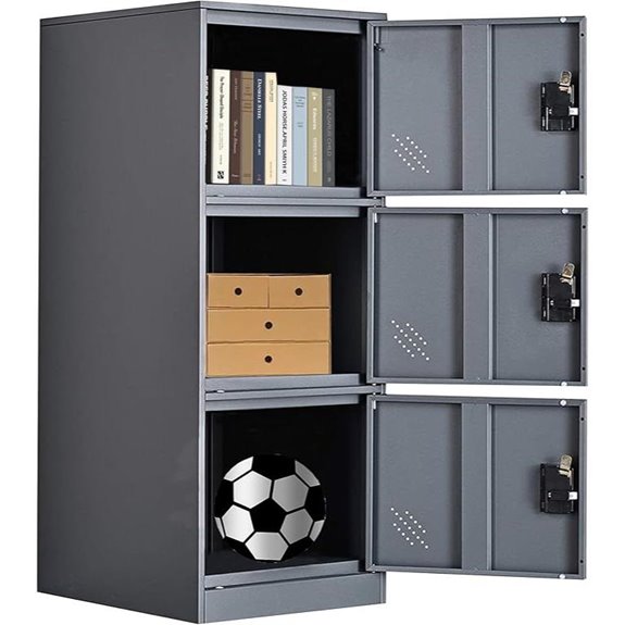 MECOLOR Heavy-Duty Steel Storage Locker with Lock