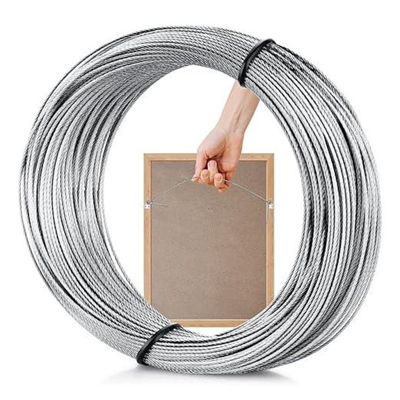 Heavy Stainless Steel Picture Hanging Wire (100 Feet)