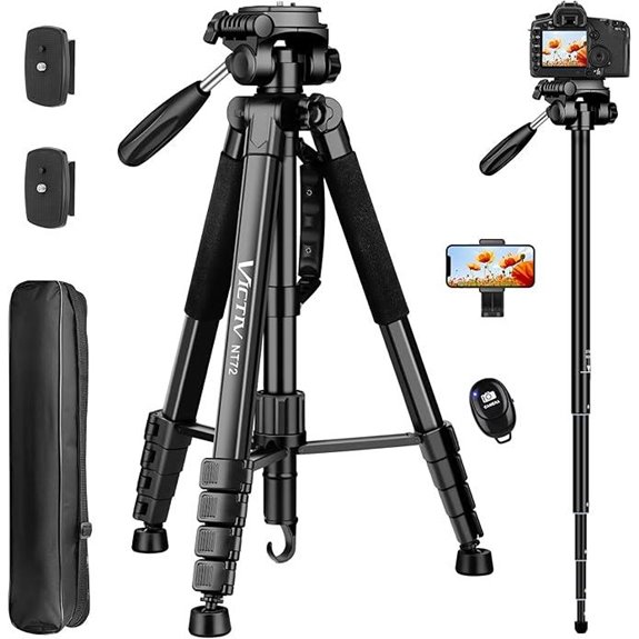 72 Heavy Duty Camera Tripod with Remote