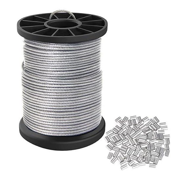 Heavy Duty Vinyl Coated Picture Hanging Wire (150lb 100ft)
