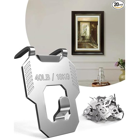 LZC 20Pcs Heavy Duty Wall Picture Hangers