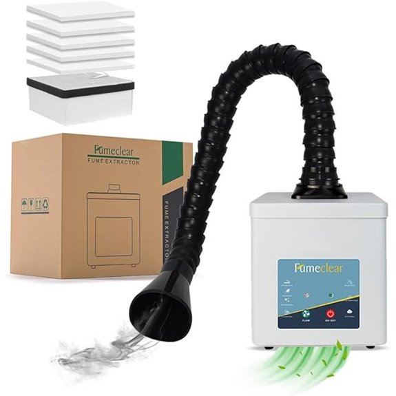 FumeClear FC2001A Solder Fume Extractor (120-180m³/h)