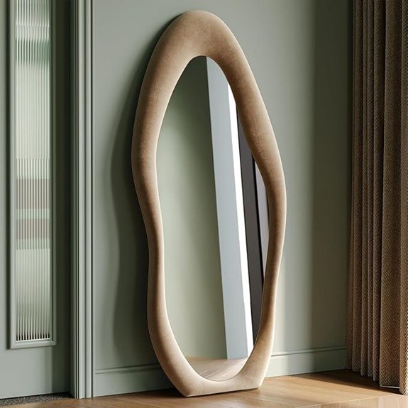 Honyee Full Length Wavy Wall Mirror 63x24