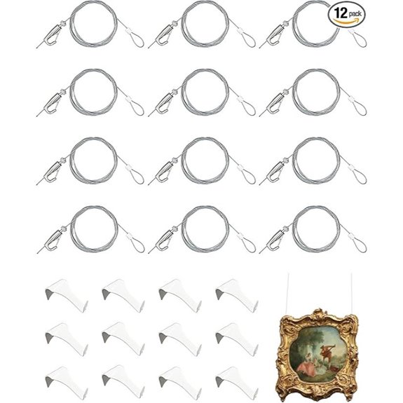 Picture Hanging Kit with Hooks and Cords