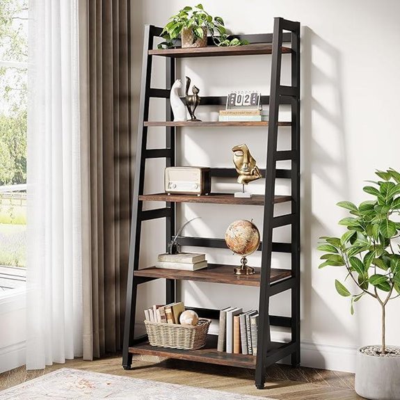 Tribesigns 5-Tier Industrial Ladder Shelf Organizer