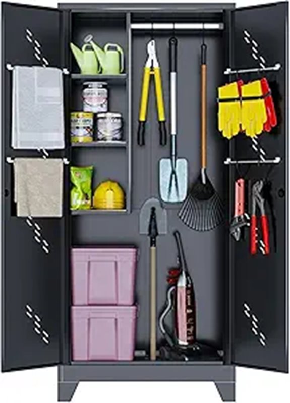 Heavy-Duty Metal Storage Cabinet with Lock