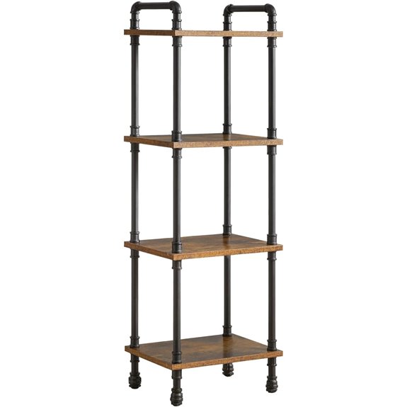 IBUYKE 4-Tier Industrial Pipe Ladder Shelf