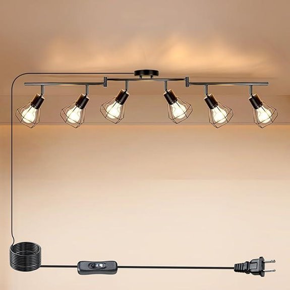 HiBay 6-Light Industrial Plug-in Track Lighting Fixture