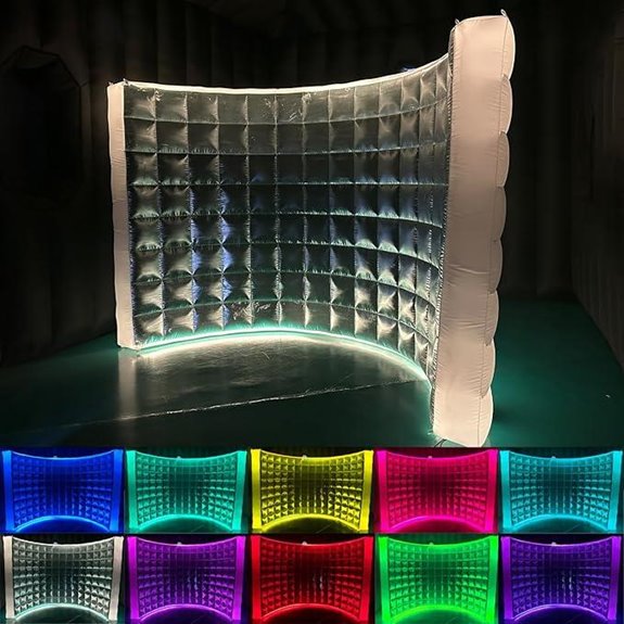 SAYOK Inflatable Photo Booth Wall Silver 119x 59