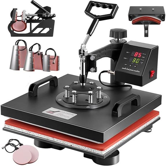 Heat Press 15x15 Inch 8-in-1 Digital Transfer Machine