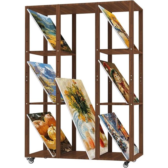 large adjustable art rack
