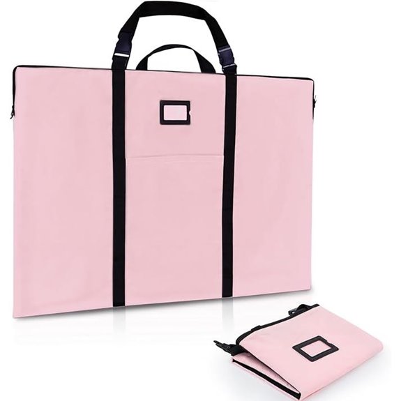 Large Art Portfolio Bag with Handle and Zipper