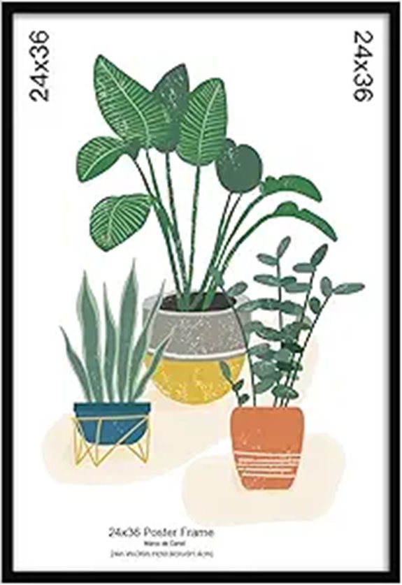 24x36 Black Wall-Mounted Photo Frame