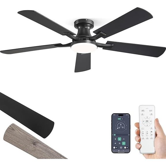 ZMISHIBO 52-Inch Ceiling Fan with Light and Remote