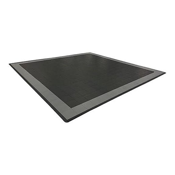 Speedway Garage Floor Mat Kit for 2-Car Large Grey/Black