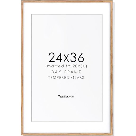 24x36 Oak Wood Picture Frame with Glass