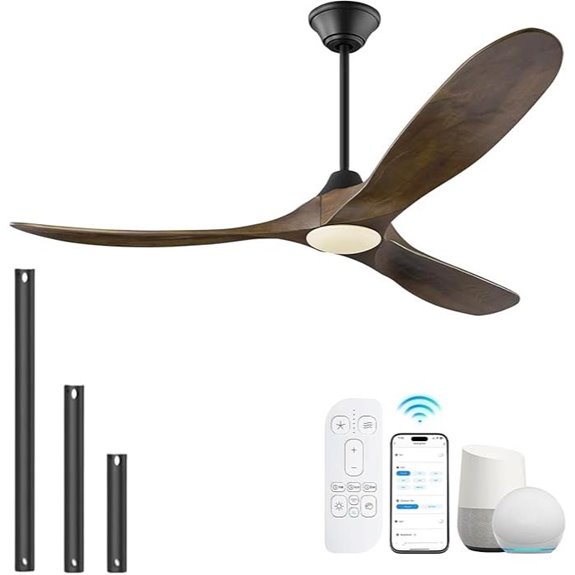 52-Inch Smart Ceiling Fan with Lights and Remote