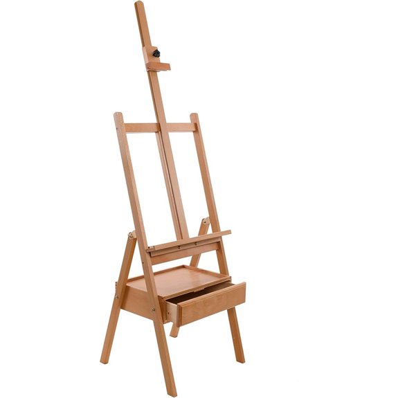 U.S. Art Supply Large Wooden H-Frame Easel
