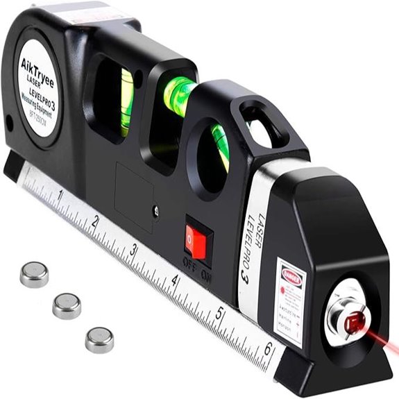 Multipurpose Laser Level Kit with Rulers and Cross Line