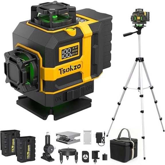 Cross Laser Level with Tripod 16 Lines 360° Self-Leveling