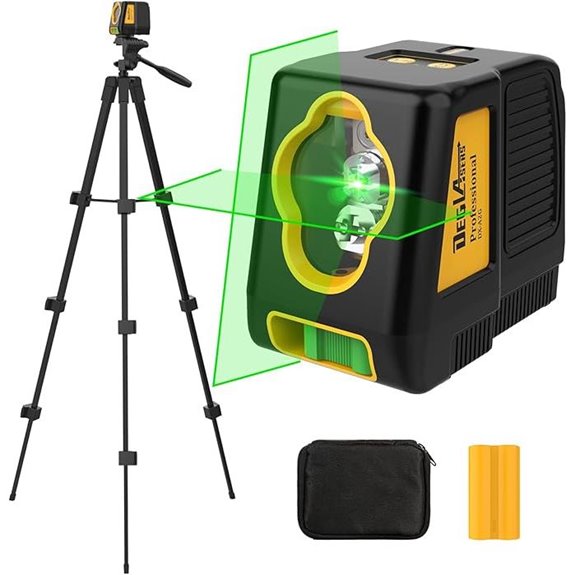 DEGLASERS Laser Level with Tripod and Rechargeable Battery