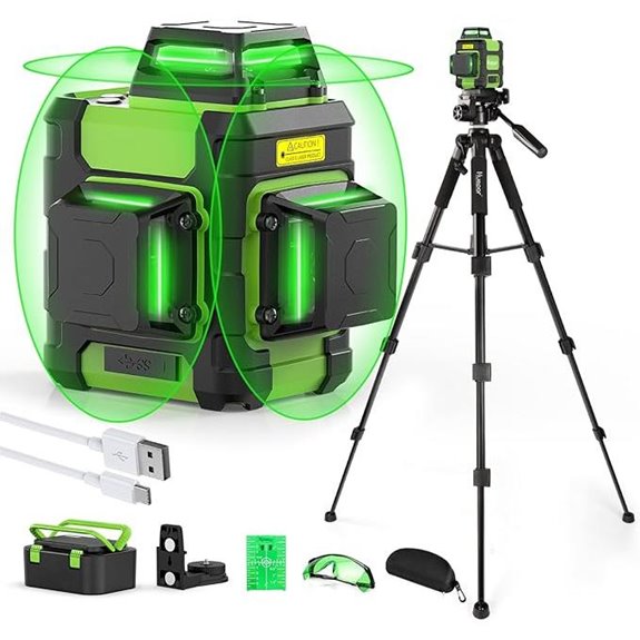 Huepar 360° Laser Level with Tripod and Case