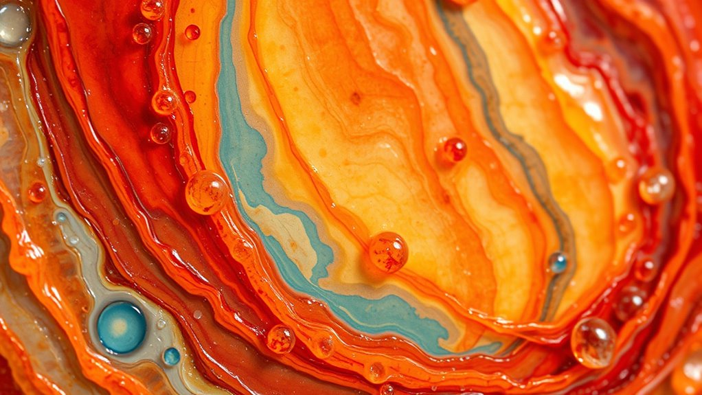 layered textured wax effects