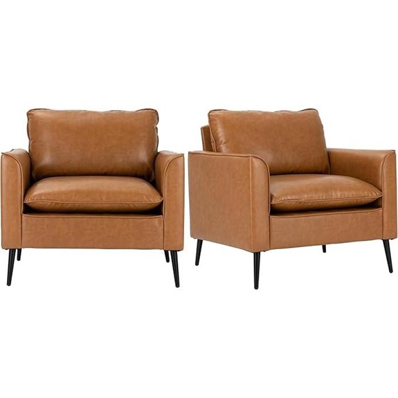 Okeysen Leather Chair Set of 2 for Living Room