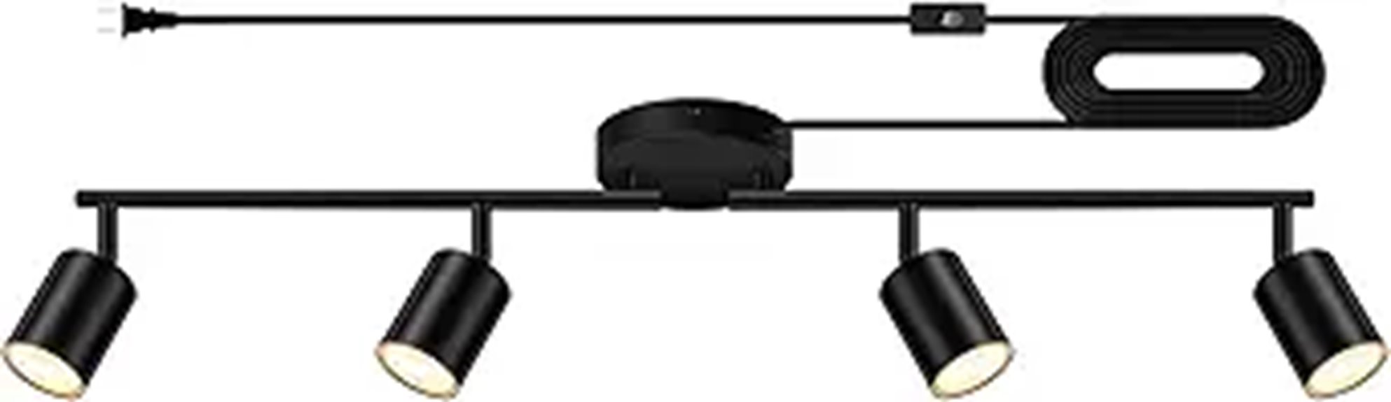 Plug-in LED Track Lighting Fixture with 14.8ft Cord