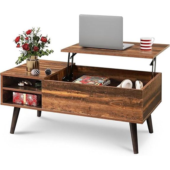 WLIVE Lift Top Coffee Table with Storage