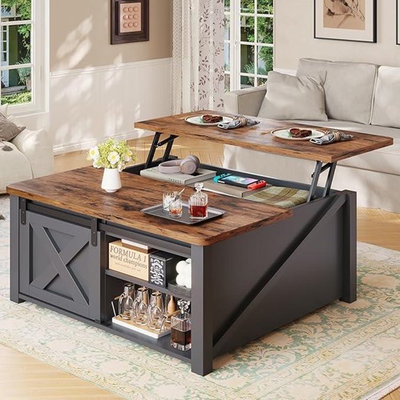 lift top storage coffee table