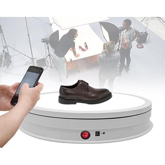 Auto-Rotating Display Stand with Lighting and Remote