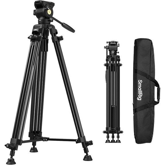 SmallRig Aluminum Video Tripod with Fluid Head