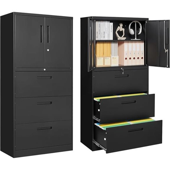 3-Drawer Metal File Cabinet with Locking Storage