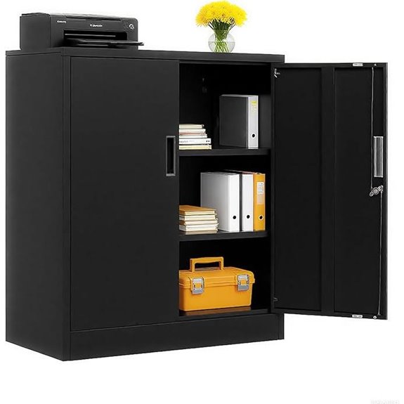 BESFUR Metal Storage Cabinet with Lockable Doors