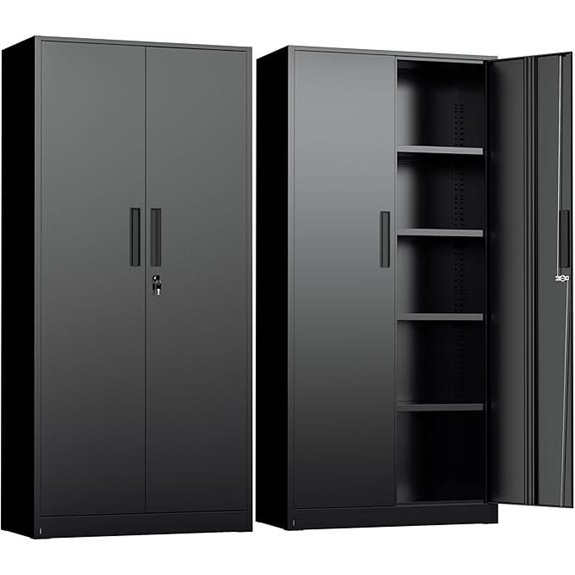 INTERGREAT Lockable Metal Storage Cabinet with Shelves