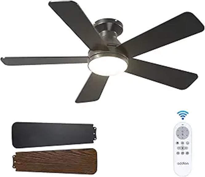 Addlon 42-Inch Low Profile Ceiling Fan with Light