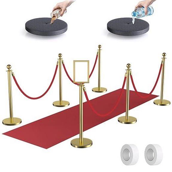 Kaiyomi Velvet Rope Stanchions with Sign Frame